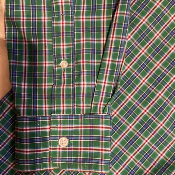 CHAPS🎄 Ralph Lauren L/S Button Down Green/Red/Blue Check🎄perfect for Holidays! - Picture 12 of 13